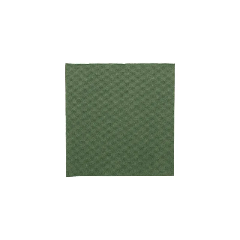 SERVIETTES ECOLABEL DOUBLE POINT  18 G/M2 39x39 CM VERT JAGUAR OUATE (1200 UNITÉ)