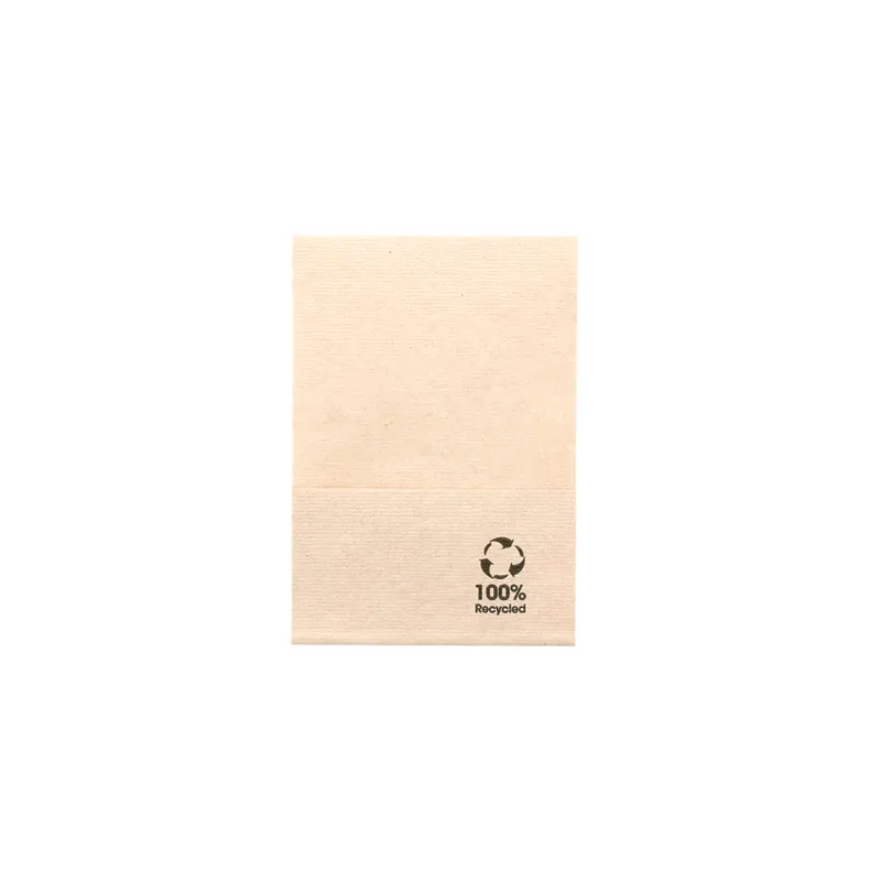 SERVIETTES MINI SERVIS ECOLABEL 1 PLI FEEL GREEN  23 G/M2 17x17 CM NATUREL OUATE RECYCLÉE (9600 UNITÉ)