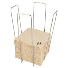 DISTRIBUTEUR SERVIETTES 11x11x18 CM ARGENTE INOX (1 UNITÉ)