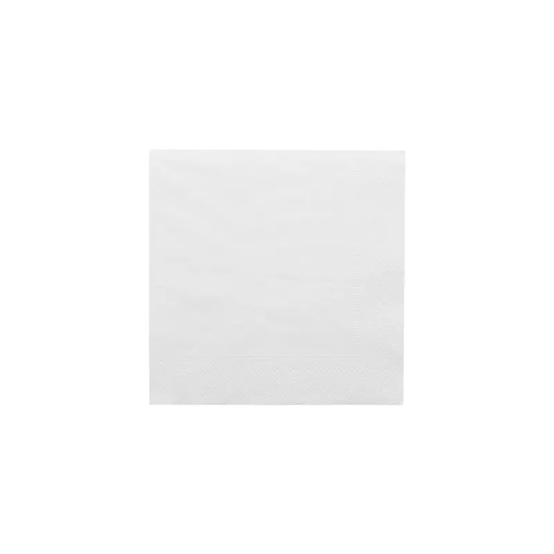SERVIETTES ECOLABEL 2 PLIS  18 G/M2 33x33 CM BLANC OUATE (2400 UNITÉ)