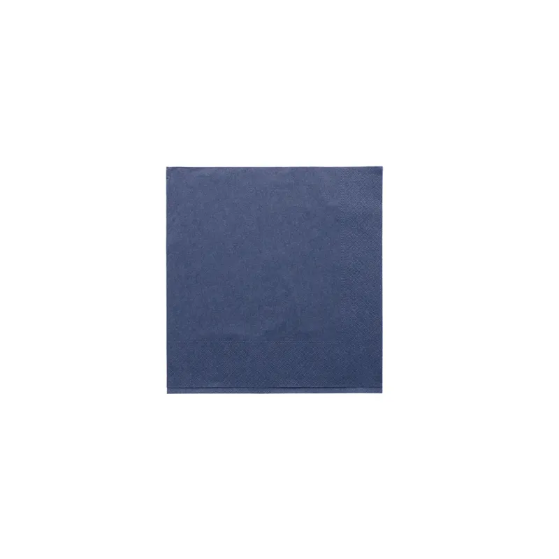 SERVIETTES ECOLABEL 2 PLIS 18 G/M2 39x39 CM BLEU MARINE OUATE (1600 UNITÉ) SERVIETTES ECOLABEL 2 PLIS 18 G/M2 39x39 CM BLEU MARINE OUATE (1600 UNITÉ)