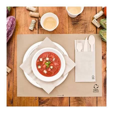 SETS DE TABLE FEEL GREEN  48 G/M2 31x43 CM NATUREL PAPIER RECYCLÉ (2000 UNITÉ)