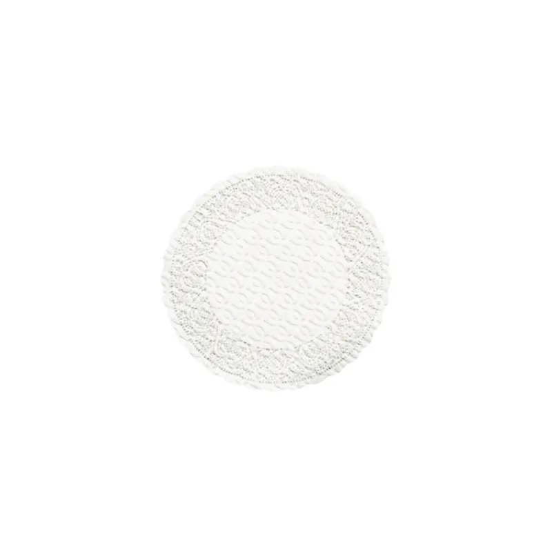 DESSOUS DE VERRE 'DENTELLE' 70 G/M2 Ø9 CM BLANC AIRLAID (3000 UNITÉ)