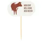 STEAK MARKER - BIEN CUIT 8 CM BLANC BOIS (100 UNITÉ) STEAK MARKER - BIEN CUIT