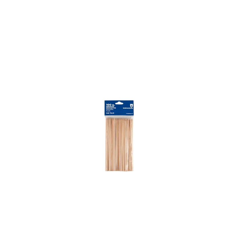 PIQUES BROCHETTES   15 CM NATUREL BOIS (100 UNITÉ)