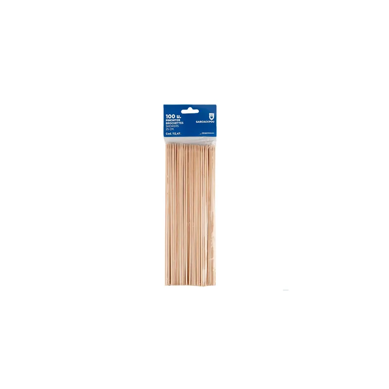 PIQUES BROCHETTES 25 CM NATUREL BOIS (100 UNITÉ) PIQUES BROCHETTES 25 CM NATUREL BOIS (100 UNITÉ)