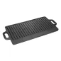 PLAQUE À GRILLER 50,5/42x23x1 CM NOIR FER (1 UNITÉ) PLAQUE À GRILLER
