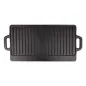 PLAQUE À GRILLER 50,5/42x23x1 CM NOIR FER (1 UNITÉ) PLAQUE À GRILLER