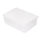 RÉCIPIENT ALIMENTS + COUVERCLE INCORPORÉ 1000 ML 18x12,8x6,5 CM BLANC PP (1 UNITÉ) RÉCIPIENT ALIMENTS + COUVERCLE INCORPORÉ