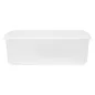 RÉCIPIENT ALIMENTS + COUVERCLE INCORPORÉ 1000 ML 18x12,8x6,5 CM BLANC PP (1 UNITÉ) RÉCIPIENT ALIMENTS + COUVERCLE INCORPORÉ