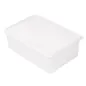 RÉCIPIENT ALIMENTS + COUVERCLE INCORPORÉ 1450 ML 20,5x14x8 CM BLANC PP (1 UNITÉ) RÉCIPIENT ALIMENTS + COUVERCLE INCORPORÉ