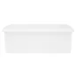 RÉCIPIENT ALIMENTS + COUVERCLE INCORPORÉ 1450 ML 20,5x14x8 CM BLANC PP (1 UNITÉ) RÉCIPIENT ALIMENTS + COUVERCLE INCORPORÉ