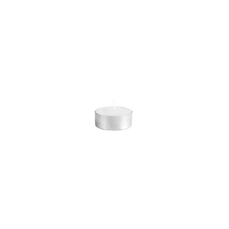 100 U. BOUGIES CHAUFFE PLATS   Ø3,8x1,6 CM BLANC PARAFFINE (1 UNITÉ)