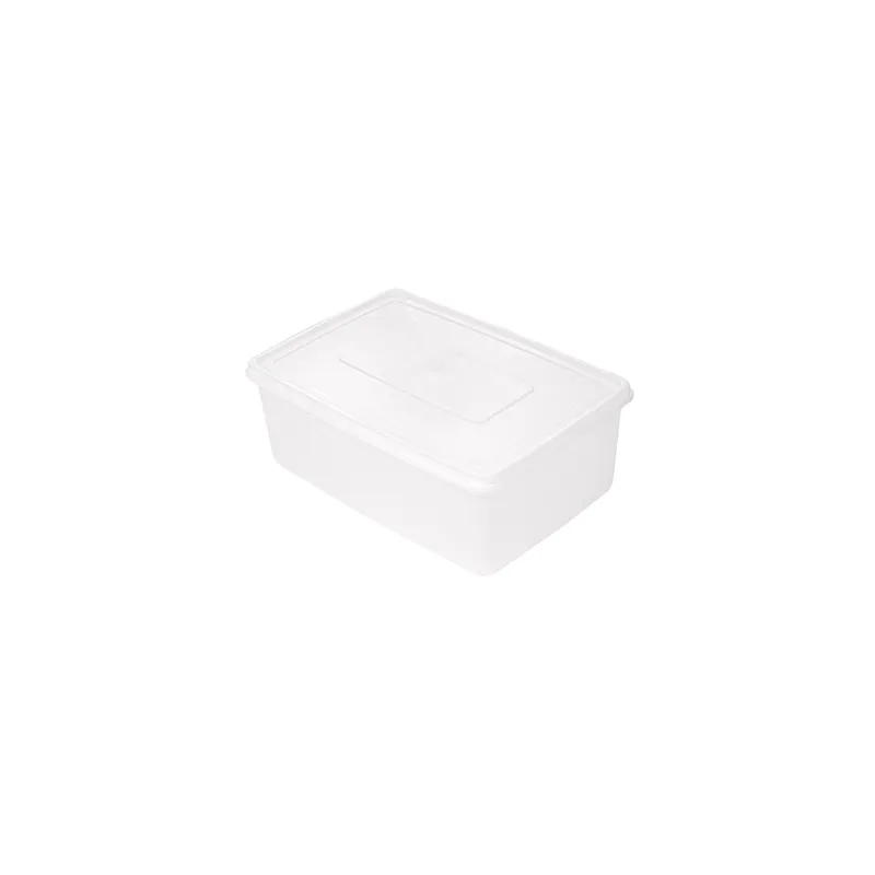 RÉCIPIENT ALIMENTS + COUVERCLE INCORPORÉ 3150 ML 26x18x10 CM BLANC PP (1 UNITÉ) RÉCIPIENT ALIMENTS + COUVERCLE INCORPORÉ 3150 ML 26x18x10 CM BLANC PP (1 UNITÉ)