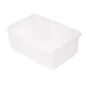 RÉCIPIENT ALIMENTS + COUVERCLE INCORPORÉ 3150 ML 26x18x10 CM BLANC PP (1 UNITÉ) RÉCIPIENT ALIMENTS + COUVERCLE INCORPORÉ