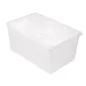 RÉCIPIENT ALIMENTS + COUVERCLE INCORPORÉ 6750 ML 30x20x15 CM BLANC PP (1 UNITÉ) RÉCIPIENT ALIMENTS + COUVERCLE INCORPORÉ