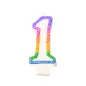 BOUGIES ANNIVERSAIRE N.1 9 CM BLANC CIRE (24 UNITÉ) BOUGIES ANNIVERSAIRE N.1