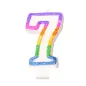 BOUGIES ANNIVERSAIRE N.7 9 CM BLANC CIRE (24 UNITÉ) BOUGIES ANNIVERSAIRE N.7