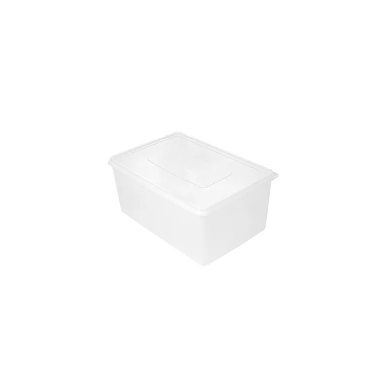 RÉCIPIENT ALIMENTS + COUVERCLE INCORPORÉ 9650 ML 34,5x23x16 CM BLANC PP (1 UNITÉ) RÉCIPIENT ALIMENTS + COUVERCLE INCORPORÉ 9650 ML 34,5x23x16 CM BLANC PP (1 UNITÉ)