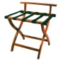 POSE VALISES PLIABLE AVEC DOSSIER ARROW 60x45x67 CM NOYER BOIS (1 UNITÉ) POSE VALISES PLIABLE AVEC DOSSIER