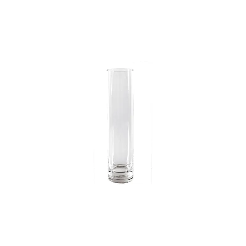DÉCORATION GÉANTE - CYLINDRE  Ø 10x50 CM TRANSPARENT VERRE (1 UNITÉ)