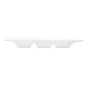 RECTANGLES 3 COMPARTIMENTS 26 CM BLANC PORCELAINE (6 UNITÉ) RECTANGLES 3 COMPARTIMENTS