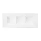 RECTANGLES 3 COMPARTIMENTS 26 CM BLANC PORCELAINE (6 UNITÉ) RECTANGLES 3 COMPARTIMENTS