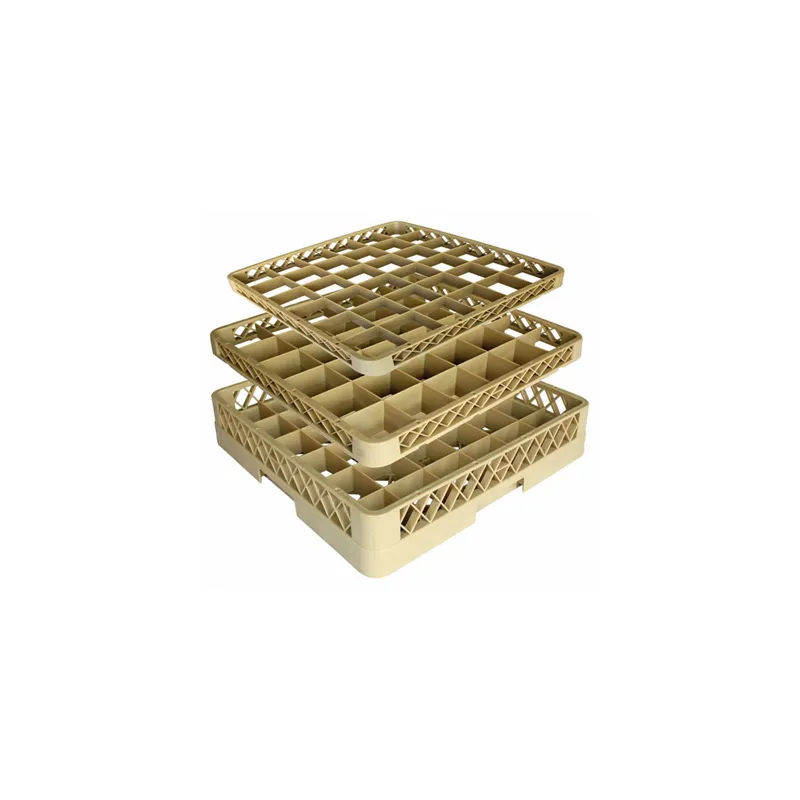 CASIER DE LAVAGE 36 COMPART. VERRES   50x50x10 CM BEIGE PP (1 UNITÉ)