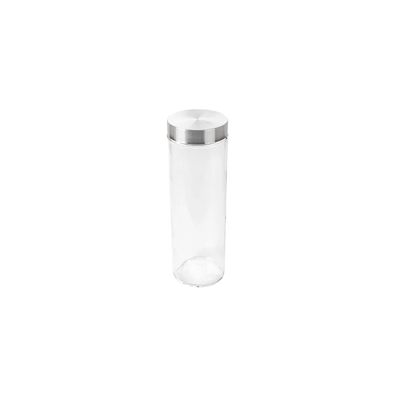 POT STOCKAGE CYLINDRIQUE WAKI GLASS 1900 ML Ø10x31 CM TRANSPARENT VERRE (12 UNITÉ)