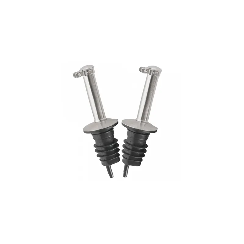 2 U. VERSEURS SANS DOSEUR AVEC COUVERCLE   Ø 3x9 CM ARGENTE INOX (1 UNITÉ)