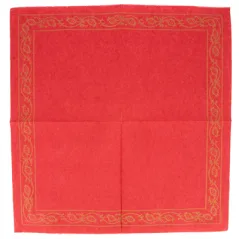 SERVIETTES ECOLABEL 'DOUBLE POINT - PÉRSICO' 18 G/M2 40x40 CM BORDEAUX OUATE (1200 UNITÉ)