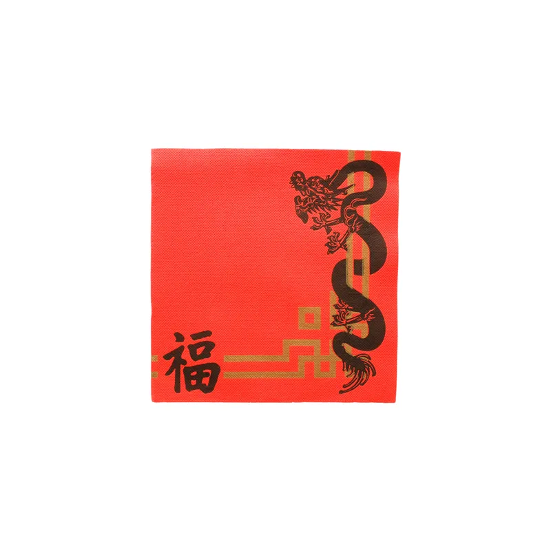SERVIETTES ECOLABEL DOUBLE POINT 'CHINA' 18 G/M2 40x40 CM ROUGE OUATE (1200 UNITÉ)