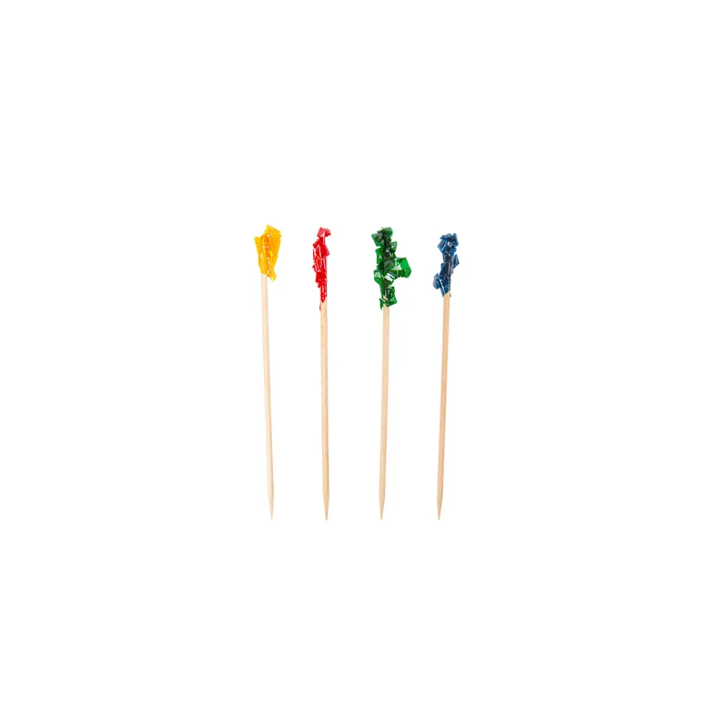PIQUES DE COULEURS 6,5 (h) CM ASSORTI BOIS (1000 UNITÉ) PIQUES DE COULEURS 6,5 (h) CM ASSORTI BOIS (1000 UNITÉ)