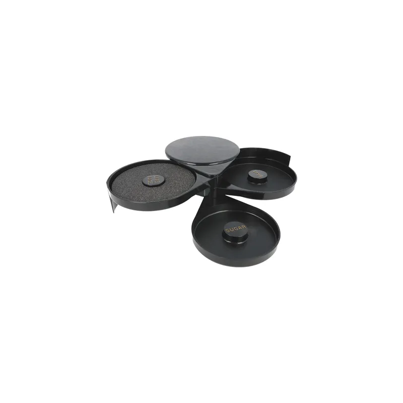 GIVREUR DE VERRES SUCRE & SEL   20x16x7,4 CM NOIR ABS (1 UNITÉ)