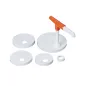 POMPE PRODUITS ÉPAIS KIT 5 COUVERCLES 28 CM BLANC PLASTIQUE (1 UNITÉ) POMPE PRODUITS ÉPAIS KIT 5 COUVERCLES