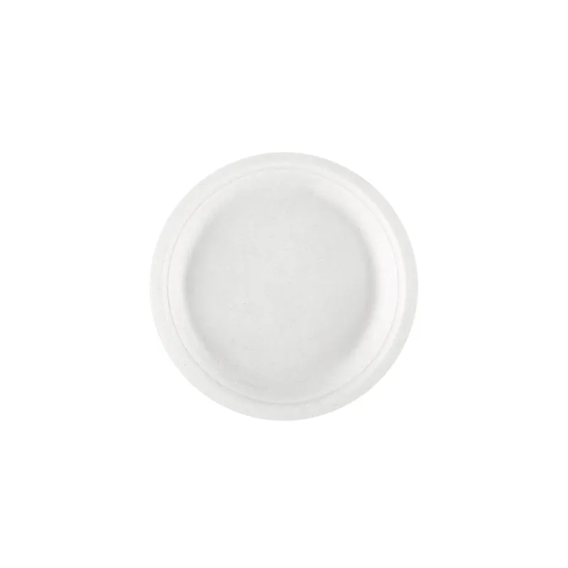 ASSIETTES BIONIC  Ø 18x1,8 CM BLANC BAGASSE (1000 UNITÉ)