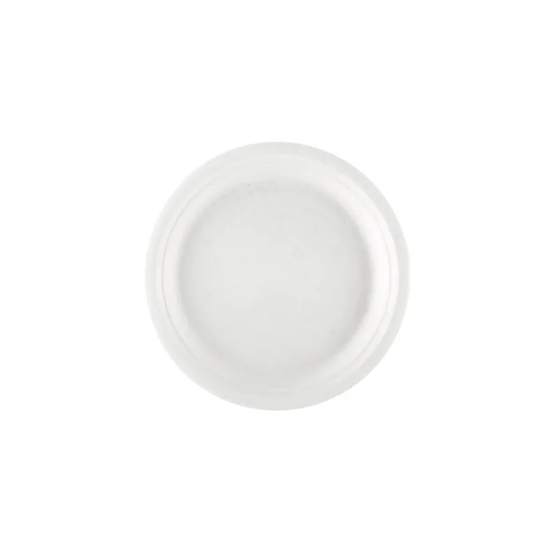 ASSIETTES BIONIC  Ø 23x2 CM BLANC BAGASSE (1000 UNITÉ)