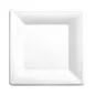 ASSIETTES CARRÉES BIONIC 20x20x1 CM BLANC BAGASSE (500 UNITÉ) ASSIETTES CARRÉES