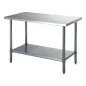 TABLE TRAVAIL 2 NIVEAUX ARROW 90x60 CM ARGENTE INOX (1 UNITÉ) TABLE TRAVAIL 2 NIVEAUX