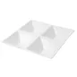 ASSIETTES CARRÉES 4 COMPARTIMENTS 24x24 CM BLANC PORCELAINE (12 UNITÉ) ASSIETTES CARRÉES 4 COMPARTIMENTS