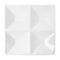 ASSIETTES CARRÉES 4 COMPARTIMENTS 24x24 CM BLANC PORCELAINE (12 UNITÉ) ASSIETTES CARRÉES 4 COMPARTIMENTS