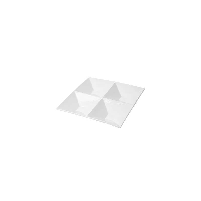 ASSIETTES CARRÉES 4 COMPARTIMENTS 29x29 CM BLANC PORCELAINE (6 UNITÉ) ASSIETTES CARRÉES 4 COMPARTIMENTS 29x29 CM BLANC PORCELAINE (6 UNITÉ)