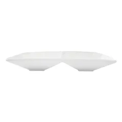 ASSIETTES CARRÉES 4 COMPARTIMENTS 29x29 CM BLANC PORCELAINE (6 UNITÉ)