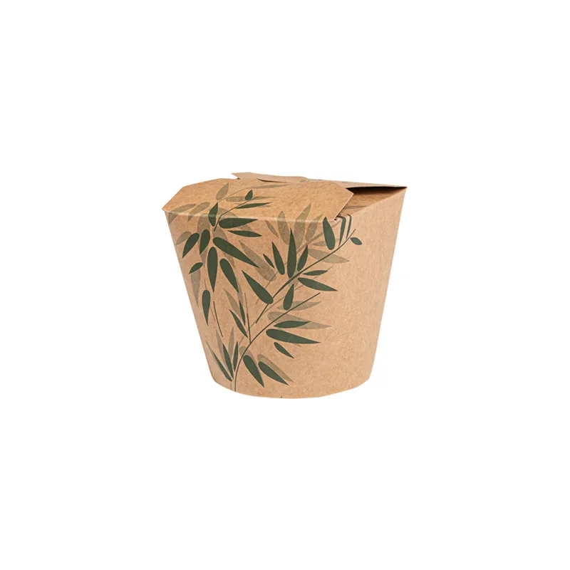 RÉCIPIENTS MULTIUSAGES MICRO-ONDABLES FEEL GREEN 780 ML 275 + 25 PE G/M2 Ø9x9 CM MARRON CARTON (50 UNITÉ)