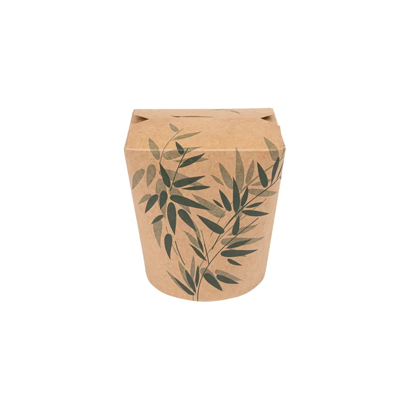 RÉCIPIENTS MULTIUSAGES MICRO-ONDABLES FEEL GREEN 960 ML 275 + 25 PE G/M2 Ø9x10,8 CM MARRON CARTON (50 UNITÉ)