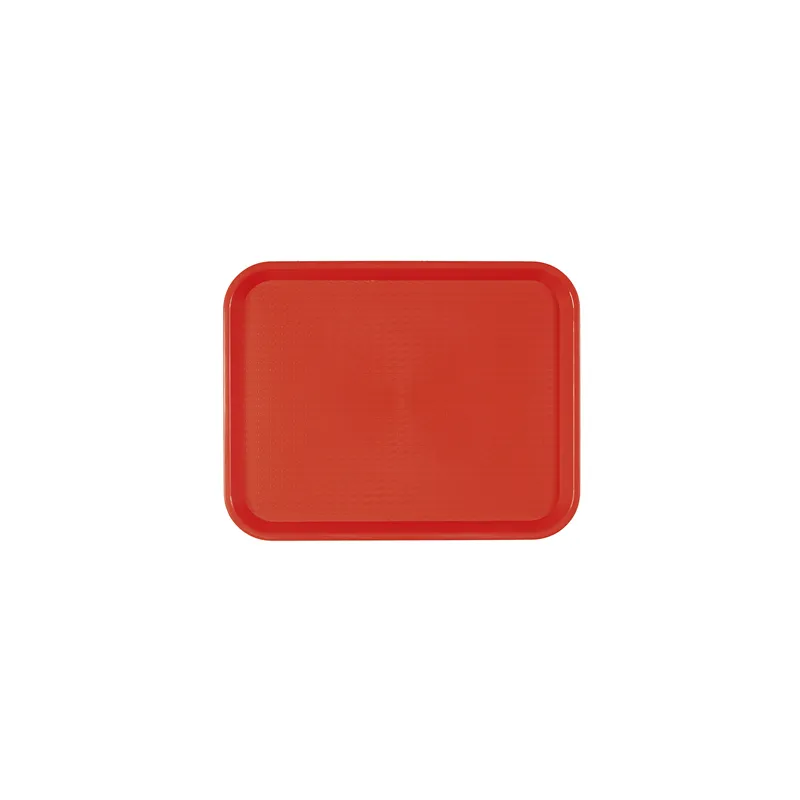 PLATEAU FAST FOOD   27,5x35,5x2 CM ROUGE PP (1 UNITÉ)