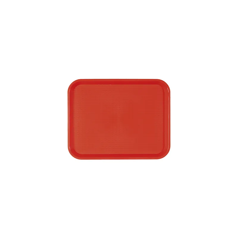 PLATEAU FAST FOOD   30,4x41,4x1,8 CM ROUGE PP (1 UNITÉ)