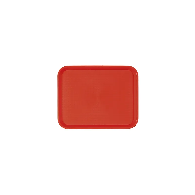 PLATEAU FAST FOOD   35,5x45,3x2,4 CM ROUGE PP (1 UNITÉ)