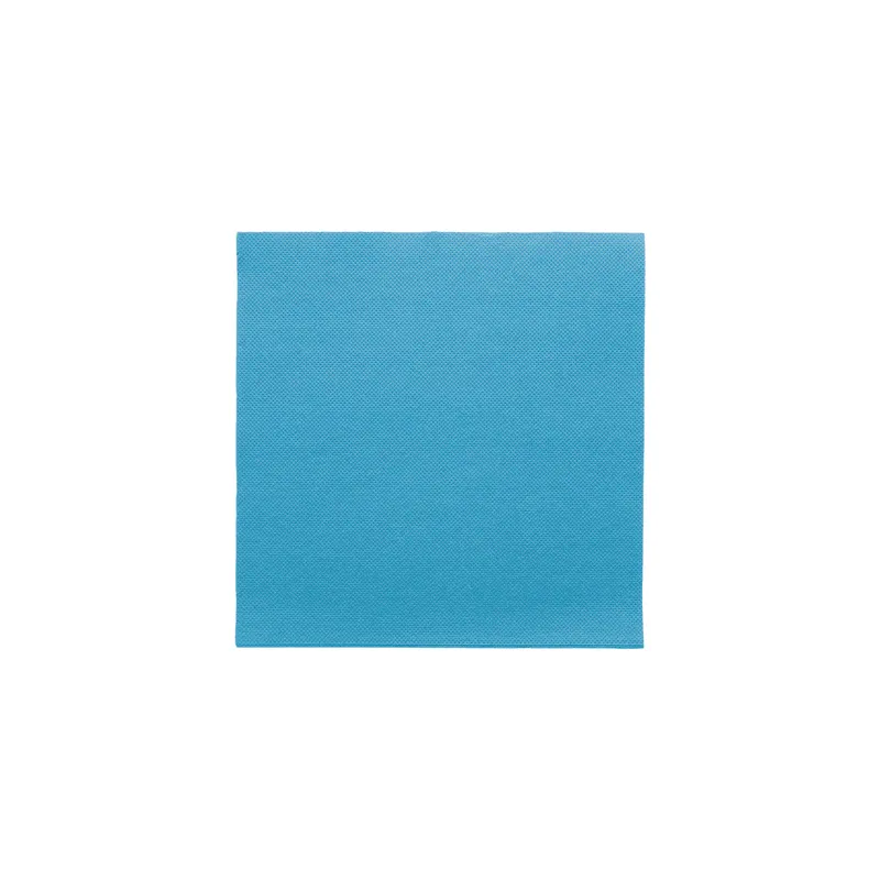 SERVIETTES ECOLABEL DOUBLE POINT  18 G/M2 39x39 CM BLEU TURQUOISE OUATE (1200 UNITÉ)