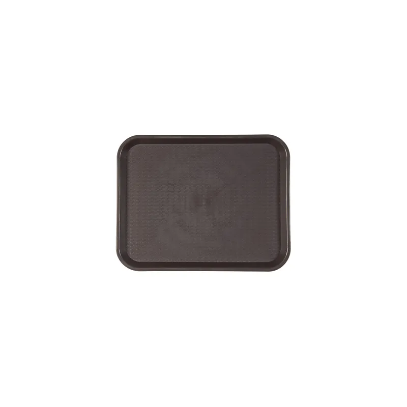 PLATEAU FAST FOOD   27,5x35,5x2 CM CHOCOLAT PP (1 UNITÉ)